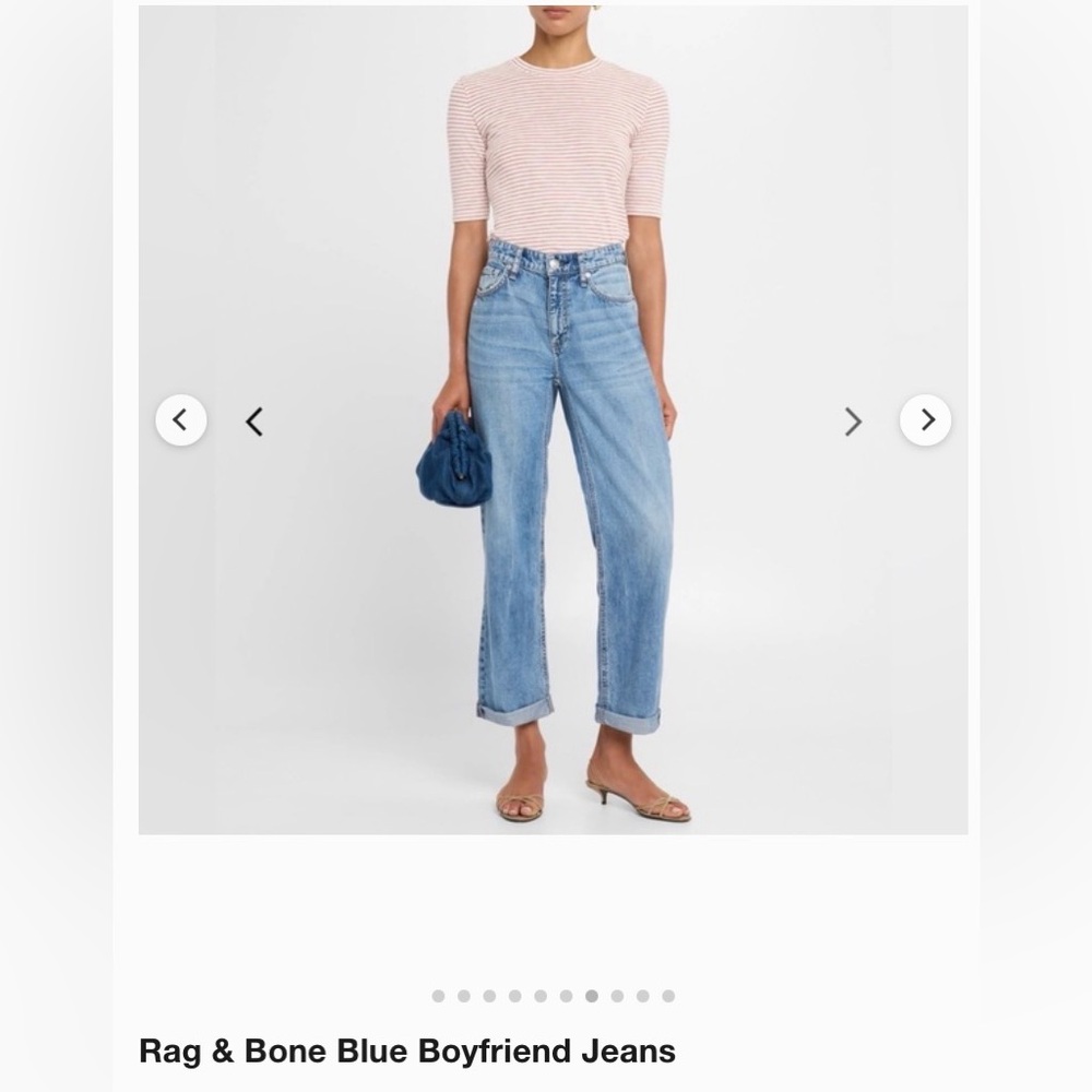 rag & bone Light Blue Dre Low-Rise Baggy Boyfriend Jeans